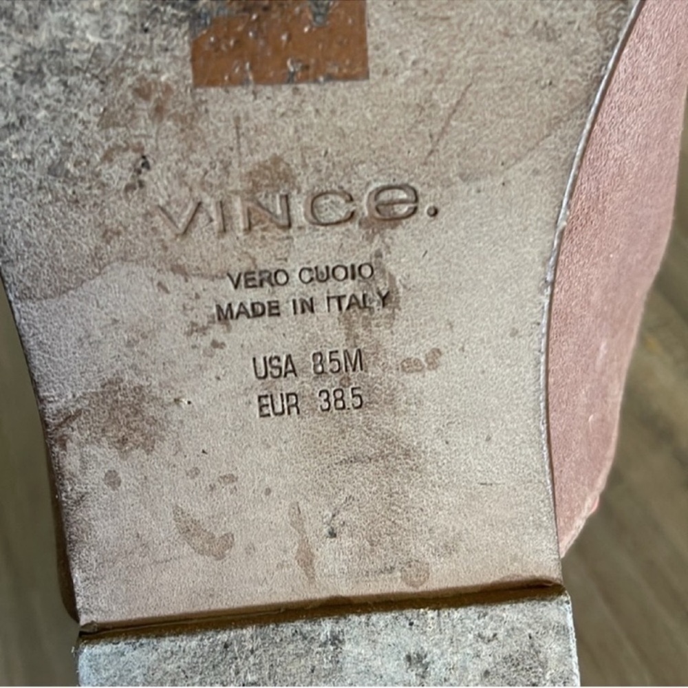 Vince blush suede sandals s 8.5 / 38.5 - Picture 6 of 6